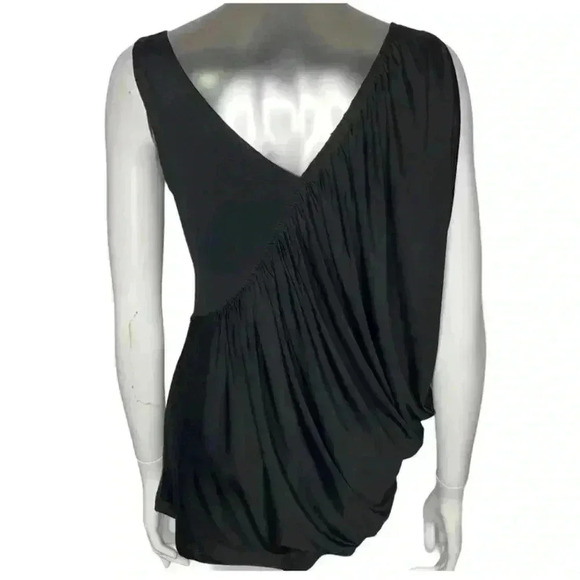 Le Chateau Black Asymmetrical One shoulder Top Size Small - Picture 3 of 4